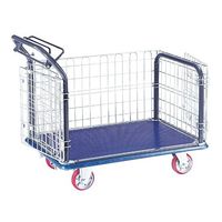 エヌケーキャリーキャスター 観音扉型金網台車 300kg NK307K-HB 1台 1-6290-04（直送品）