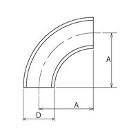 コンサス ミニヘルール継手 溶接ミニエルボ 10A EL-WS3-10A 1個 3-8306-02（直送品）