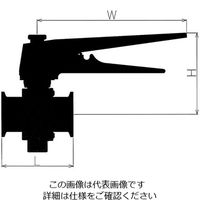コンサス サニタリーバタフライバルブ(ショート面間) SUS316L 1.5S CBE-S3-1.5S-G 1個 3-8336-05（直送品）