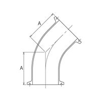 コンサス ヘルール継手 ヘルール45°エルボ 2.5S EQ-FS1-2.5S 1個 3-8346-04（直送品）