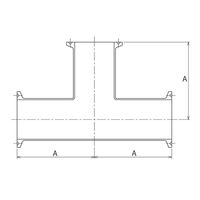 コンサス ヘルール継手 ヘルールティー 2S TE-FS3-2S 1個 3-8347-09（直送品）