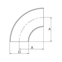 コンサス ヘルール継手 溶接エルボ 2S EL-WS1-2S 1個 3-8352-03（直送品）
