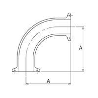 コンサス ミニヘルール継手 ミニヘルールエルボ 15A EL-FS3-15A 1個 3-8354-03（直送品）