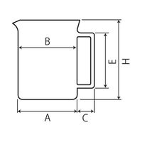 フロンケミカル PTFE手付きビーカー 2000mL NR0200-003 1個 3-8790-03（直送品）