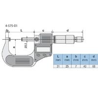 アズワン デジタルマイクロメーター(測定範囲0~25mm) DM025 1個 4-575-01（直送品）