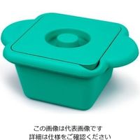 アズワン アイスバケツ(フタ・ハンドル付) 角型(エメラルド) 1L 3-8579-01 1個（直送品）