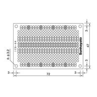 サンハヤト 小型ユニバーサル基板 ICB-86G 1個 4-200-02（直送品）