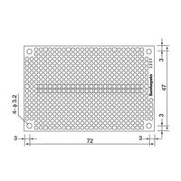 サンハヤト 小型ユニバーサル基板 ICB-288GV 1個 4-200-11（直送品）