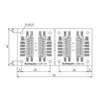 サンハヤト 小型ユニバーサル基板 ICB-91 1個 4-200-14（直送品）