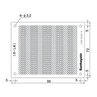 サンハヤト 小型ユニバーサル基板 ICB-93S-2 1個 4-200-17（直送品）