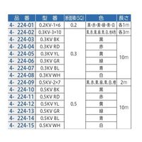 アズワン ビニル電線 10色セット 4-224-02 1セット（直送品）
