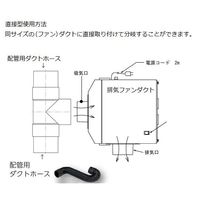 アズワン 配管用部品 2連ダクト(直接型) φ100mm用 3-4064-18 1個（直送品）