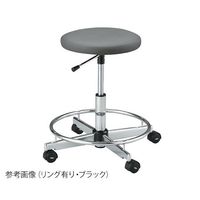 アズワン クリーンルーム用帯電防止チェア(クラス100対応) リング有り ブラック CR-84B 1脚 3-638-02（直送品）