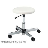 アズワン クリーンルーム用帯電防止チェア(クラス100対応) リング無し ホワイト CR-83W 1脚 3-638-03（直送品）