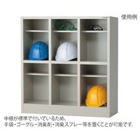 アズワン ヘルメットスマート収納庫(中棚付) 3列2段(6人用) HMTS6 1個 3-8844-01（直送品）