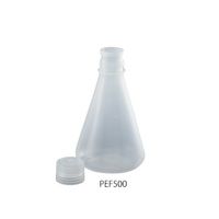 アズワン PP三角フラスコ(スクリューキャップ付) 500mL PEF500 1個 3-9954-05（直送品）