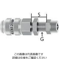 エスコ 6x8mm チューブ用ソケット(隔壁/ステンレス/ワンプッシュ) EA140GJ-408 1個（直送品）
