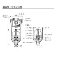 エスコ Rc 3/8” オートドレントラップ EA153SD-33 1個（直送品）