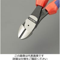 エスコ 200mm 強力型ニッパー(25 ゚オフセット型・落下防止付) EA536KD-201 1丁（直送品）