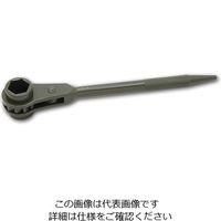 エスコ 17mm/220mm 片口ラチェットレンチ EA602AP-17 1本（直送品）