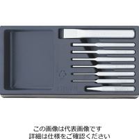 エスコ 8本組 ポンチ・タガネセット EA612TK-20 1セット（直送品）
