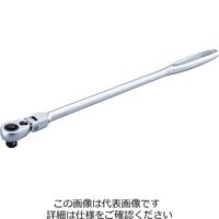 エスコ 1/2”DRx428mm ラチェットハンドル(スイベル式) EA618KA-14 1個（直送品）