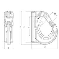 エスコ 5.0ton フック(溶接型) EA987GK-34 1個（直送品）