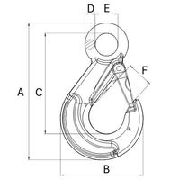 エスコ 8.0ton アイフック EA987FF-60 1個（直送品）