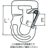 エスコ 1.0ton スリングフック(紫) EA987FF-81 1個（直送品）