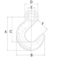 エスコ 12.5ton ファンドリーフック EA987FF-96 1個（直送品）