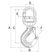 エスコ 5.3ton スイベルフック(ベアリング入) EA987FF-105 1個（直送品）