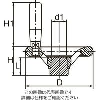 エスコ φ140mm ハンドル[丸リム型] EA948AJ-3 1セット(3個)（直送品）