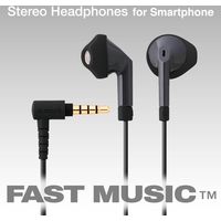 エレコム ステレオヘッドホン/セミオープン型/φ3.5/13.6mmドライバ/FAST MUSIC/F10IA/ブラック 1個