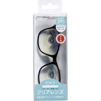 エレコム ブルーライトカット眼鏡/クリアレンズ/ウェリントンフレーム/ブラッ G-BUC-W02BK 1個