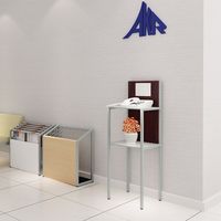 【軒先渡し】Y2K 電話台 ブラウン 400×320×1158mm TS-0432-BR 1台（直送品）