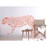 東京ステッカー ウォールステッカー 大判 転写 動物 人気【ヒョウ/OG/S】 TSー0019ーDS （直送品）