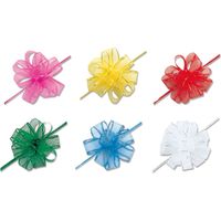 シモジマ ワンタッチフラワーリボン 24×20 ミズ 001401816 1セット(1巻×10)（直送品）