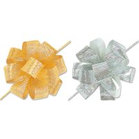 シモジマ ワンタッチメタルリボン 12×20 シルバー 001403202 1セット(4巻)