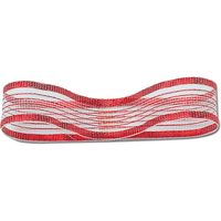 シモジマ シースルーリボン 10×30 アカ 001412005 1セット(6巻)（直送品）