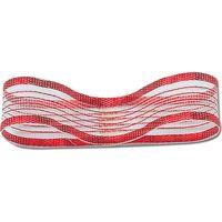 シモジマ シースルーリボン 18×30 アカ 001412105 1セット(6巻)（直送品）