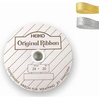 シモジマ HEIKO エレガンスメタルリボン 6×20 シルバー 001414602 1セット(1巻入×5巻 合計5巻)（直送品）