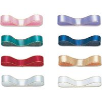 シモジマ ダブルサテンリボン 9×20 クリーム 001415602 1セット(4巻)（直送品）