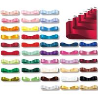 シモジマ シングルサテンリボン 12×20 シュイロ 001420006 1セット(1巻×4)