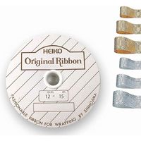 シモジマ HEIKO Rスパークルリボン 12×15 #01 シルバー 001429801 1セット(1巻入×4巻 合計4巻)（直送品）