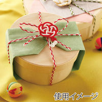 シモジマ 矢羽紐 2x20 赤白 001509003 1セット(4巻)（直送品）