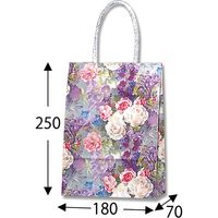 【ケース販売】HEIKO 紙袋 スムースバッグ 18-07 ホワイトローズ 003156229 1ケース(25枚入×12袋)（直送品）
