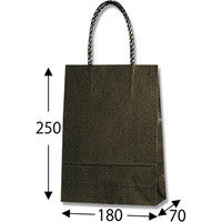 【ケース販売】HEIKO 紙袋 スムースバッグ 18-07 黒無地 003156801 1ケース(25枚入×12袋 合計300枚)（直送品）