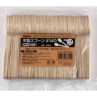 シモジマ スワン木製スプーン #110 バラ 004514220 1セット(100本入×100袋 合計10000枚)（直送品）