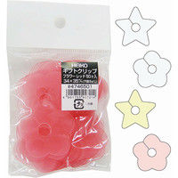 シモジマ ギフトクリップ フラワー レッド 004746501 1セット（50個入×10）（直送品）