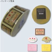 シモジマ ロールシール パステルトーン 黄 007067508 1セット（500片入×5）（直送品）